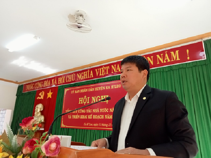 UBND huyen  Ea hleo to chuc Hoi nghi tong ket cong tac Nha nuoc nam 2021, trien khai nhiem vu nam 2022 2